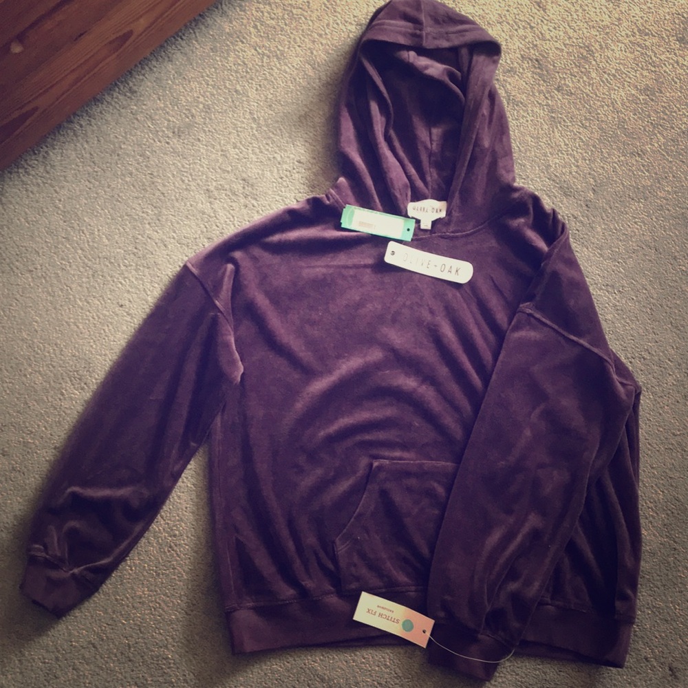 Velour Hoodie Pullover